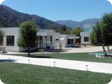 Exterior piscina temperada y sauna